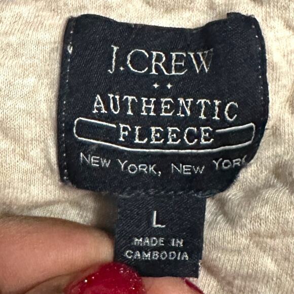 J Crew Men’s Oatmeal Quilted Diamond Quarter Zip Pullover Long Sleeve Size L - Picture 4 of 7